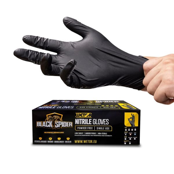 GUANTES DE NITRILO DESECHABLES WETOR 100UNDS  L - Imagen 2